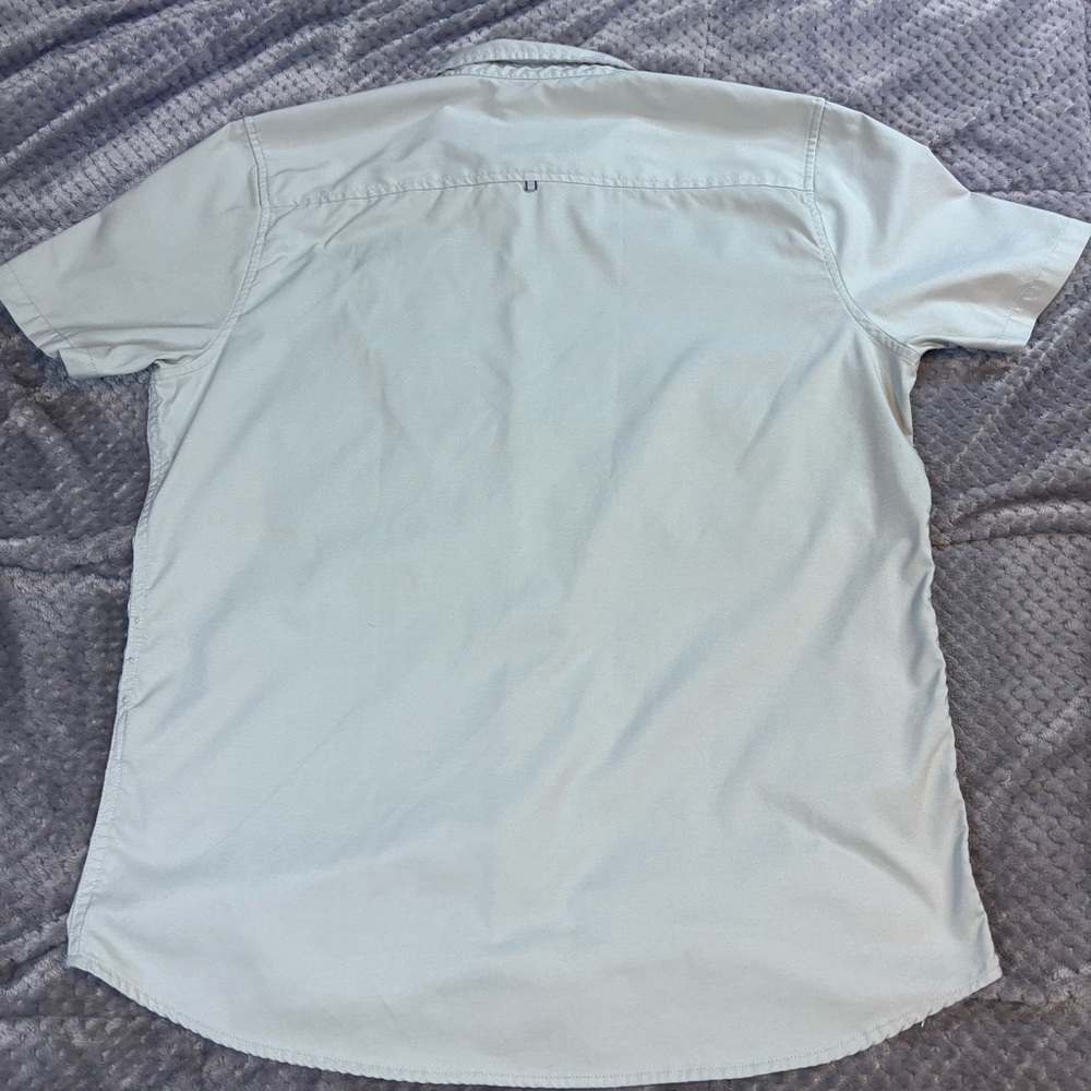 Vintage Oakley Mens Slim Fit Short Sleeve Button Down Fishing Shirt Gray XL - Picture 6 of 6